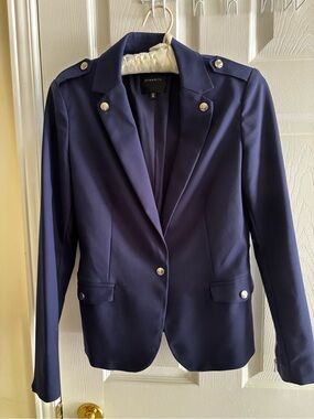 Dynamite Navy Blazer with Silver Button Detail